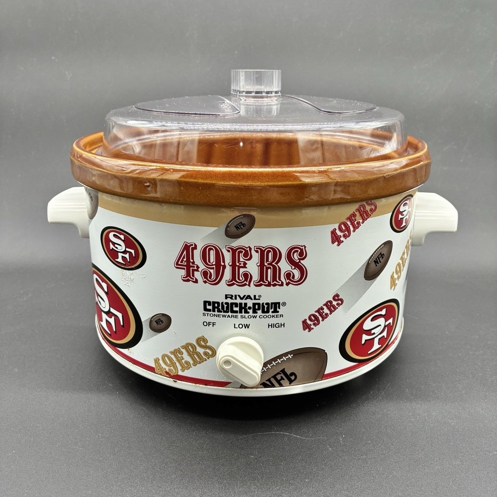 San Francisco 49ers Rival Crock-Pot Slow Cooker 3104 NFL 4 Qt Tested Working